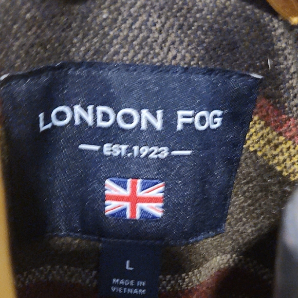 London Fog Yellow Trench Coat sz L - Picture 2 of 6